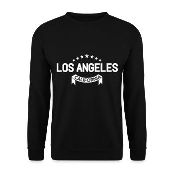 Los Angeles - Unisex Sweatshirt - black - Front - Alina (178cm) & Michal (187cm)