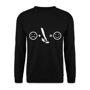 Surfer Women Men Windsurfer Surfing Windsurf - Unisex Sweatshirt - black - Front - Alina (178cm) & Michal (187cm)