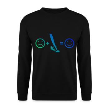 Women's Surfer Windsurfing Men Windsurf Surfing - Unisex Sweatshirt - black - Front - Alina (178cm) & Michal (187cm)