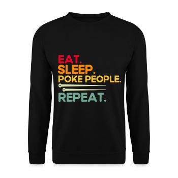 Acupuncture Acupuncture Acupuncteur Pseudoscience Cadeau - Sweat-shirt Unisexe - noir - Devant - Alina (178cm) & Michal (187cm)