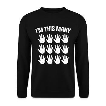 Je suis tellement âgé de 60 ans - Sweat-shirt Unisexe - noir - Devant - Alina (178cm) & Michal (187cm)