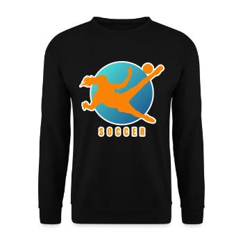 Frauen Fußball Spielerin Geschenk Team Mannschaft - Unisex Pullover - Schwarz - Vorne - Alina (178cm) & Michal (187cm)