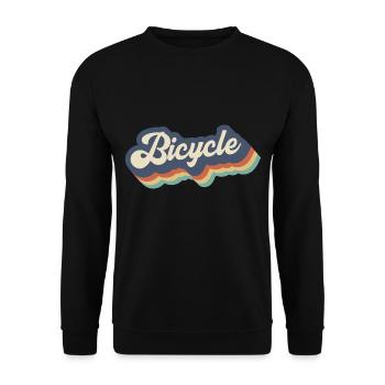 Bicycle retro gift vintage text cycling sport - Unisex Sweatshirt - black - Front - Alina (178cm) & Michal (187cm)