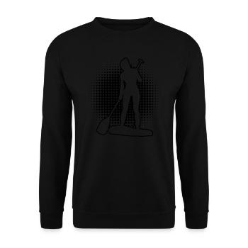 Standup Paddleboard Standup Paddle Standup Paddlin - Unisex Sweatshirt - black - Front - Alina (178cm) & Michal (187cm)