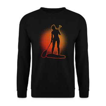 Standup Paddling Standup Paddleboard Sup Herren - Unisex Pullover - Schwarz - Vorne - Alina (178cm) & Michal (187cm)