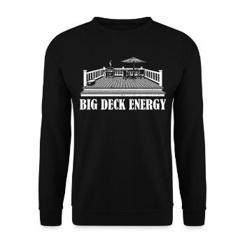 Big Deck Energy Graphic - Unisex Sweatshirt - black - Front - Alina (178cm) & Michal (187cm)