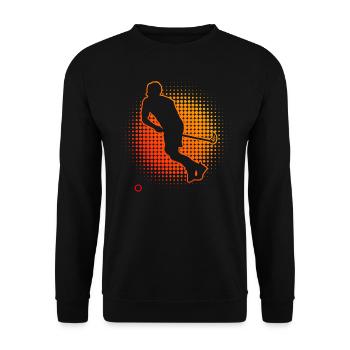 Unihockeyspielen Salibandy Innebandy Hockey - Unisex Pullover - Schwarz - Vorne - Alina (178cm) & Michal (187cm)