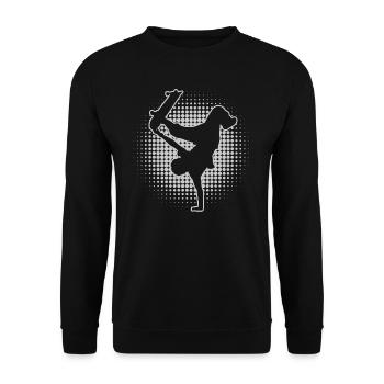 Skateboarding Men's Skater Women Skateboa - Unisex Sweatshirt - black - Front - Alina (178cm) & Michal (187cm)