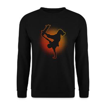 Skateboarders Hommes Femmes Skater Skateboard - Sweat-shirt Unisexe - noir - Devant - Alina (178cm) & Michal (187cm)