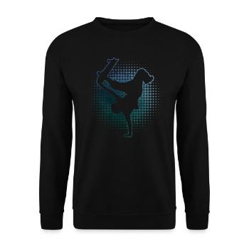 Skateboarder Homme Patinage Skateboard - Sweat-shirt Unisexe - noir - Devant - Alina (178cm) & Michal (187cm)