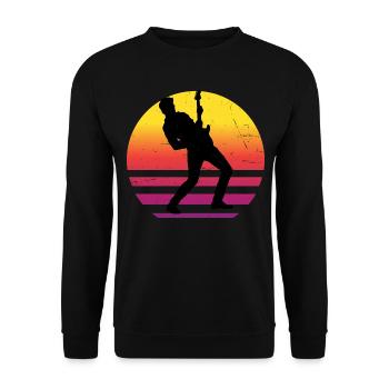 guitare classique guitare acoustique guitare acoustique - Sweat-shirt Unisexe - noir - Devant - Alina (178cm) & Michal (187cm)