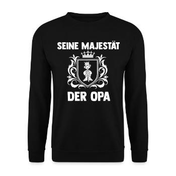 Seine Majestät der Opa - Unisex Pullover - Schwarz - Vorne - Alina (178cm) & Michal (187cm)