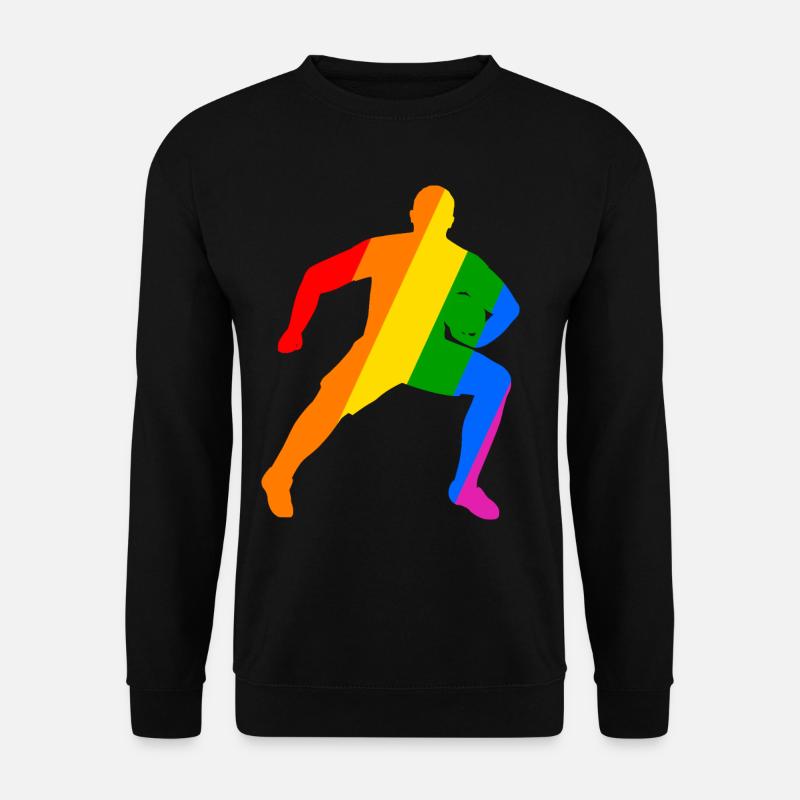 Rugby Power im Regenbogen - Unisex Pullover - Schwarz