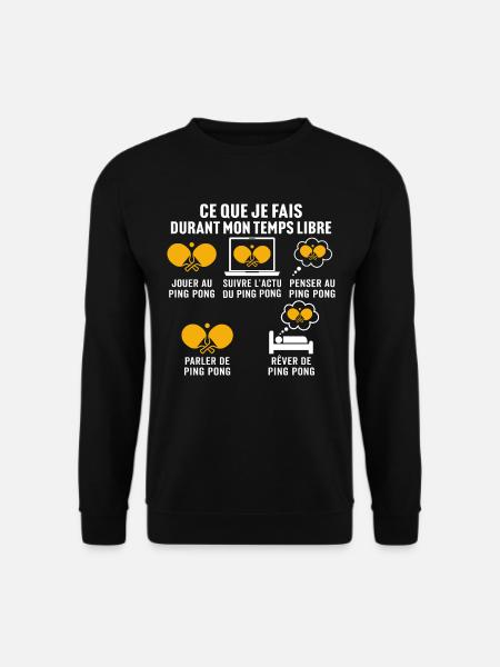 Jouer au Ping Pong - Sweat-shirt Unisexe - noir