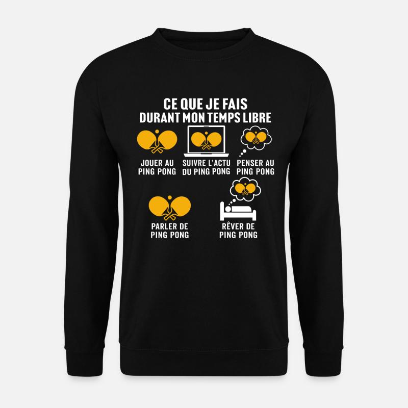Jouer au Ping Pong - Sweat-shirt Unisexe - noir