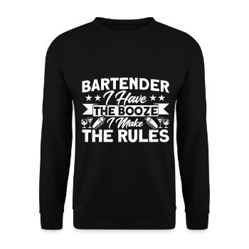 Cadeau de barman de service de serveur - Sweat-shirt Unisexe - noir - Devant - Alina (178cm) & Michal (187cm)