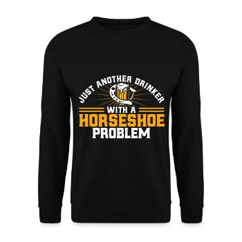 Horseshoe Thrower Horseshoe Throwing Horseshoe Throwing - Unisex Sweatshirt - black - Front - Alina (178cm) & Michal (187cm)