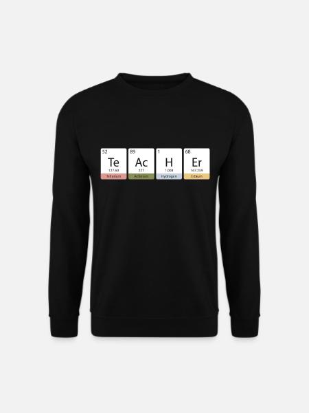 Lehrer Chemie Chemielehrer Schule Sprüche Geschenk - Unisex Pullover - Schwarz