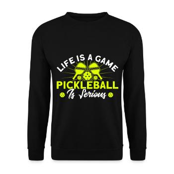 Paddleball Pickleball jouer Pickleball joueurs - Sweat-shirt Unisexe - noir - Devant - Alina (178cm) & Michal (187cm)