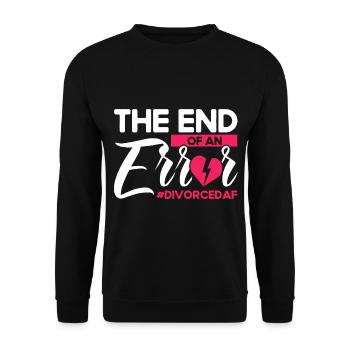Auflösung der Ehe Geschieden Ex Partner Geschenk - Unisex Pullover - Schwarz - Vorne - Alina (178cm) & Michal (187cm)