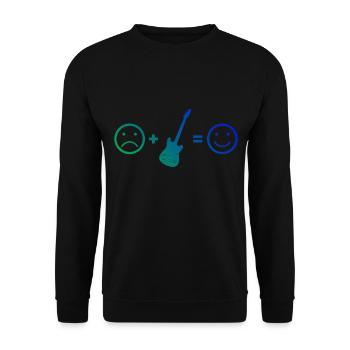 Men's Women Guitar Electric guitar acoustic g - Unisex Sweatshirt - black - Front - Alina (178cm) & Michal (187cm)