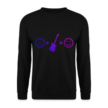 Guitar player classical guitar electric guitar - Unisex Sweatshirt - black - Front - Alina (178cm) & Michal (187cm)