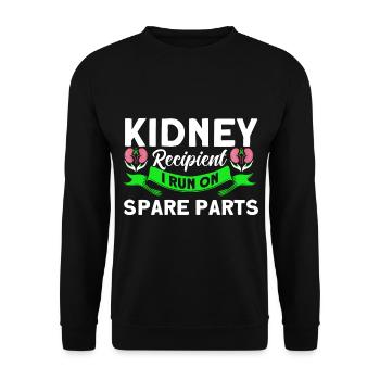Donneur d’organes Transplantations d’organes Receveurs d’organes - Sweat-shirt Unisexe - noir - Devant - Alina (178cm) & Michal (187cm)