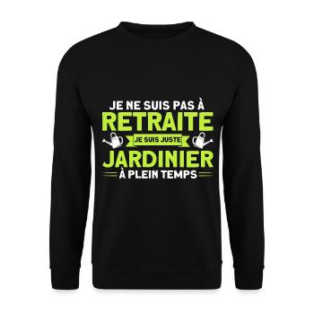 Garten Schrebergarten Gartenarbeit Geschenk - Unisex Pullover - Schwarz - Vorne - Alina (178cm) & Michal (187cm)