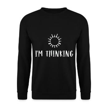 I'M THINKING - Chess Player - I AM THINKING - Unisex Sweatshirt - black - Front - Alina (178cm) & Michal (187cm)