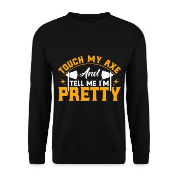 Axe Throwing Competitions Axe Throwing Axes - Unisex Sweatshirt - black - Front - Alina (178cm) & Michal (187cm)