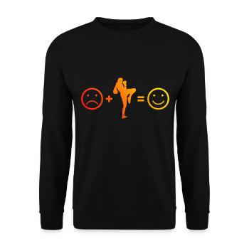 Women's Thai Boxing Muay Thai Men's Thai Boxer - Unisex Sweatshirt - black - Front - Alina (178cm) & Michal (187cm)