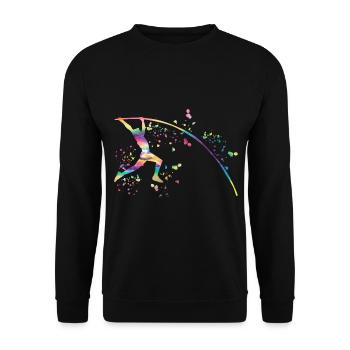 Saut à la perche Saut à la perche pour enfants - Sweat-shirt Unisexe - noir - Devant - Alina (178cm) & Michal (187cm)