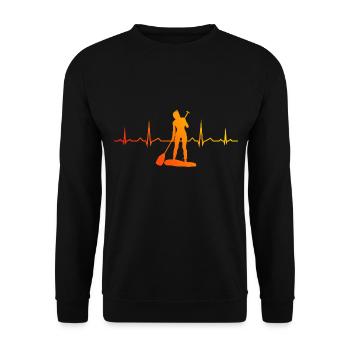 Stand up Paddling Board Standup Paddle Women - Unisex Sweatshirt - black - Front - Alina (178cm) & Michal (187cm)