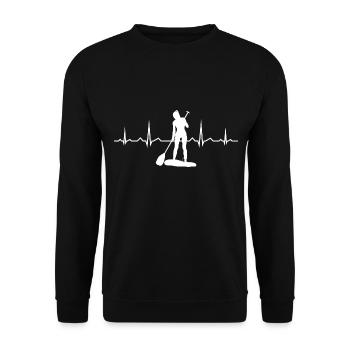 Stand up Paddling Board Standup Paddling Men - Unisex Sweatshirt - black - Front - Alina (178cm) & Michal (187cm)