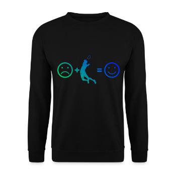Damen Herren Badmintonspieler Squash Badminton - Unisex Pullover - Schwarz - Vorne - Alina (178cm) & Michal (187cm)