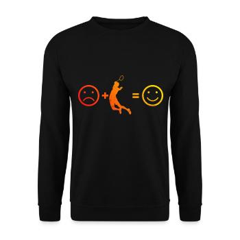 Joueur de badminton Badminton Hommes Badminton Badminton - Sweat-shirt Unisexe - noir - Devant - Alina (178cm) & Michal (187cm)