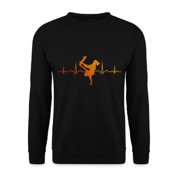 Skateboard Skateboard Femmes Skater Skateboarder - Sweat-shirt Unisexe - noir - Devant - Alina (178cm) & Michal (187cm)