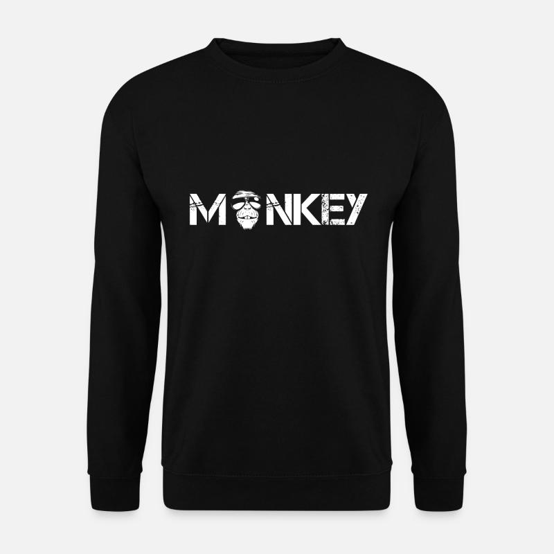 Monkey with glasses - Unisex Sweatshirt - black