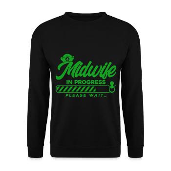 Doula Obstétricien Cadeau - Sweat-shirt Unisexe - noir - Devant - Alina (178cm) & Michal (187cm)
