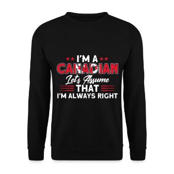 Drapeau canadien Cadeau racines canadiennes - Sweat-shirt Unisexe - noir - Devant - Alina (178cm) & Michal (187cm)