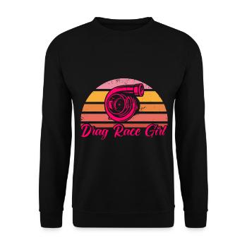 Drag Race Drag Racing Car Racing Gift - Unisex Sweatshirt - black - Front - Alina (178cm) & Michal (187cm)