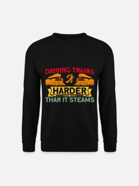 Züge Lokomotive Lokführer Geschenk - Unisex Pullover - Schwarz