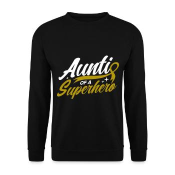 Childhood Cancer Education - Unisex Sweatshirt - black - Front - Alina (178cm) & Michal (187cm)