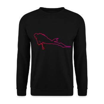 Tauchen Scuba Tauchen Diver Plongée sous-marine - Sweat-shirt Unisexe - noir - Devant - Alina (178cm) & Michal (187cm)