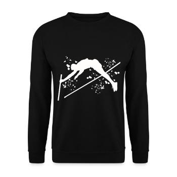 Pole Vaulter Kids Pole Vault - Unisex Sweatshirt - black - Front - Alina (178cm) & Michal (187cm)