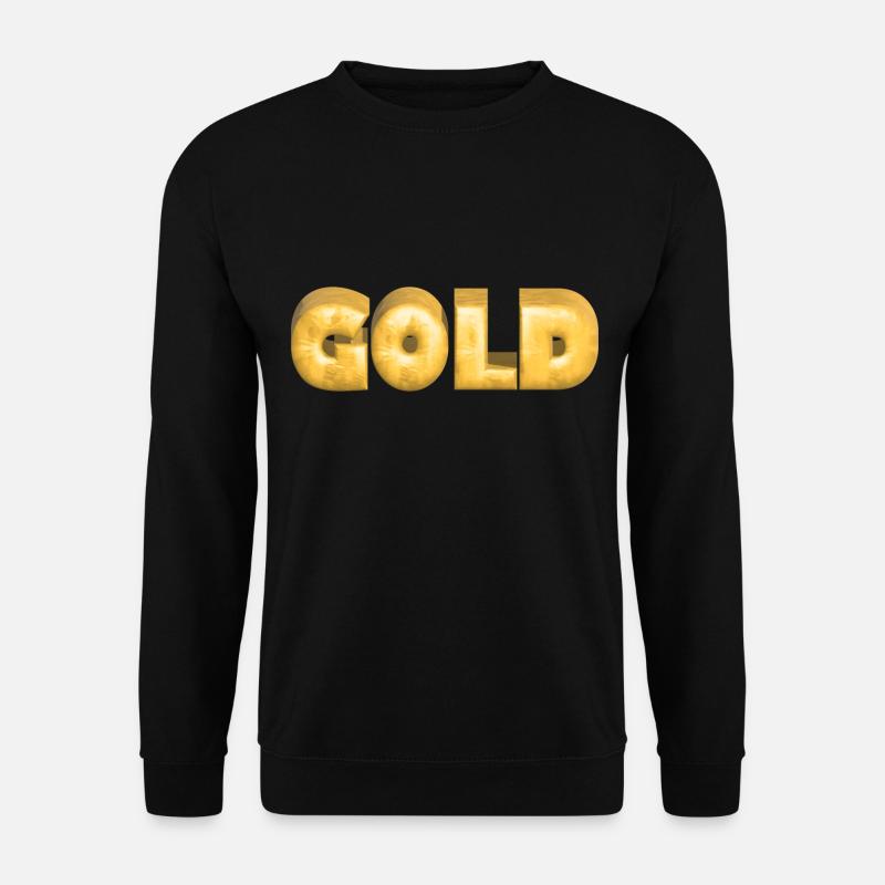 GOLD gold Gold Text Schrift Barren - Unisex Pullover - Schwarz