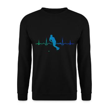 Floorball Floorball Femme Innebandy Homme - Sweat-shirt Unisexe - noir - Devant - Alina (178cm) & Michal (187cm)