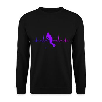 Unihockey Damen Unihockeyspielen Floorball - Unisex Pullover - Schwarz - Vorne - Alina (178cm) & Michal (187cm)