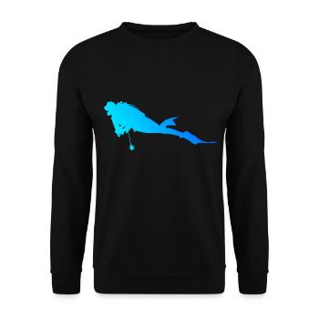 Tauchen Scuba Diver Scuba Taucher Free Dive - Unisex Sweatshirt - black - Front - Alina (178cm) & Michal (187cm)