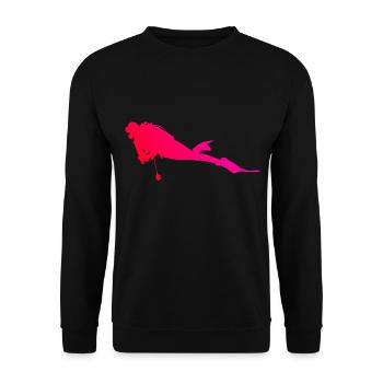 Scuba Diving Scuba Diver Women Free Dive - Unisex Sweatshirt - black - Front - Alina (178cm) & Michal (187cm)